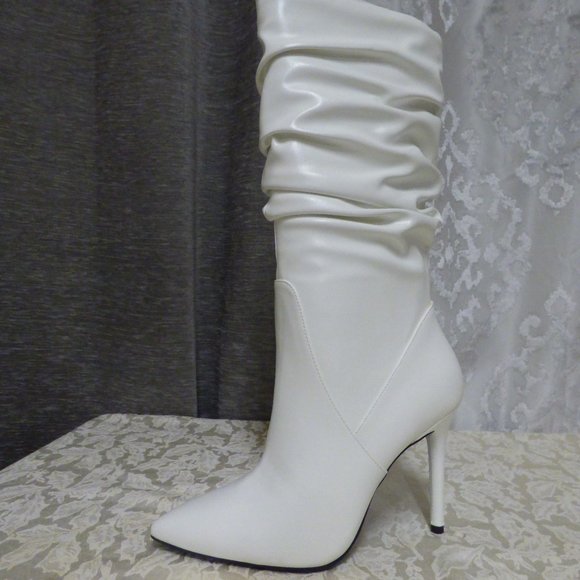 $129.00 Jessica Simpson Lyndy Slouch Boots, Off White, 9, M - Picture 2 of 12